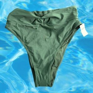 Aerie Olive High-Cut Bikini Bottom